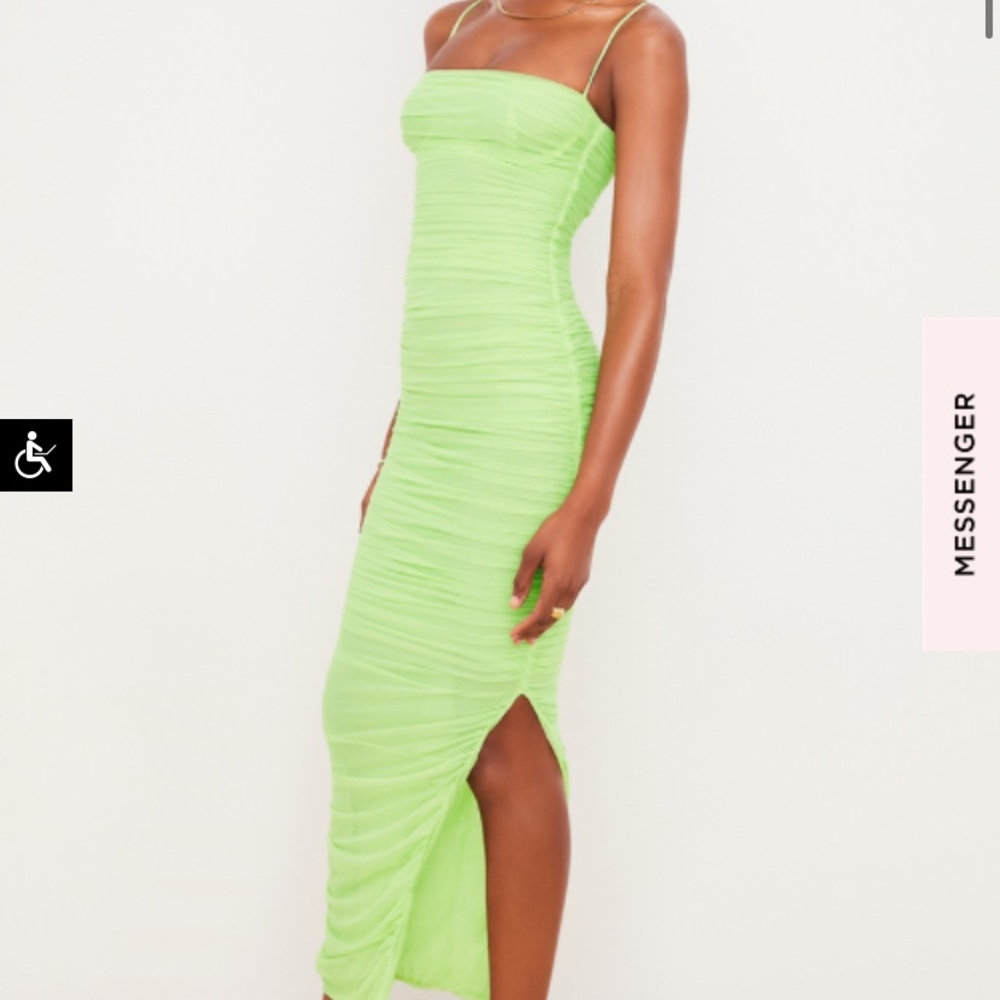 Lime/Neon Green showstopper House of CB dress